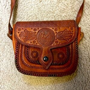 Hand-Stamped Moroccan Real Leather Purse